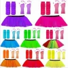 Plus size neon woman costume 80s hen fancy dress tutu skirt party costume