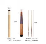 Pool Cue Suplies 57" Quality One Piece Cue Pool Billiard wholesale Pool Cue Stick