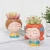 Import Popular creative personality lovely cartoon girl ceramic flowerpots from China