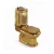 Import Popular high quality factory wc luxury ceramic sanitary ware golden toilet gold plated toilet from China