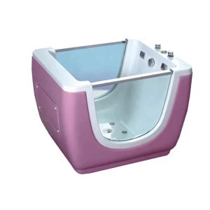 Portable small acrylic whirlpool kids baby glass bathtub
