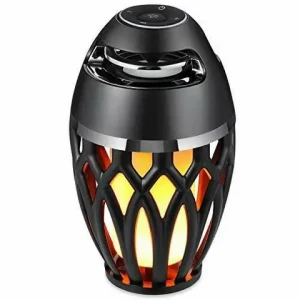 Portable Wireless BT A1 Speaker Waterproof Outdoor Bass with LED Flame Atmosphere Light Rechargeable