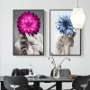 Poster Picture Wall Living Room Print Nordic Modern Floral Woman Abstract Fashion Style Canvas Painting Art