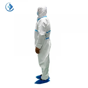 PPE Protection Supplies Surgical Overall Suits Hooded Disposable Coverall Anti Static