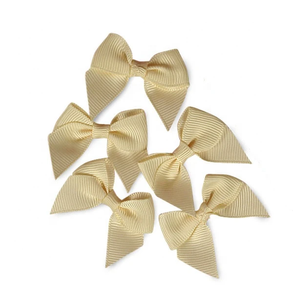 pre made mini grosgrain ribbon solid bow boutique bows for garment accessories