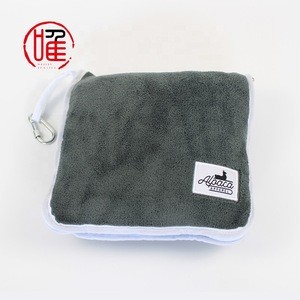 Premium Soft Travel Blanket Pillow Airplane kit Packed in Soft Bag Pillowcase travel kit