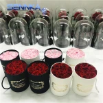 Preserved Cut Rose Inside Round Flower Box Preseved Flower For Best Gift 2020 Valentines Day