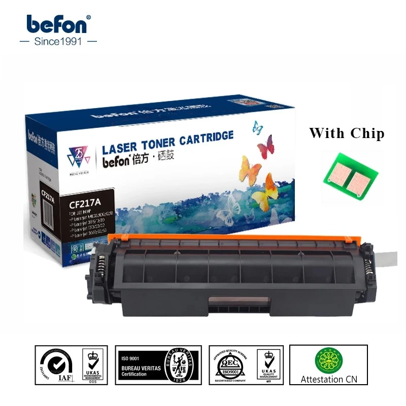 printer toner compatible CF217A 17A toner cartridge CF217 with chip for hp laserjet pro m102w m130fn