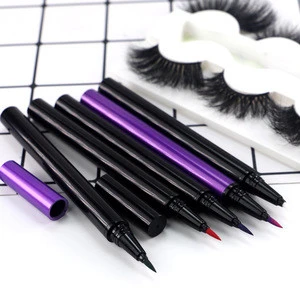 Private Label Liquid Adhesive Eyeliner Pen Color Glitter Neon Eyeliner Glue Water Activated Magnetic Eyeliners