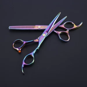 Professional Beauty Salon Stainless Steel Titanium 6 Inch Hairdressers Baber Hair Scissors