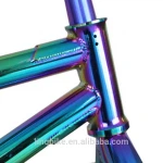 Professional Chromoly BMX Bike Fork Set Colorful Rainbow Bicycle Frame