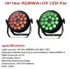 Professional DJ Par Can Flat Lights 18*18w RGBWA+UV 6IN1 Slim LED Par Light DMX512 Wash Wedding Party