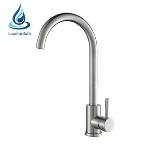 Professional Griferia Para Fregadero 304 Stainless Steel Single Handle Water Mixer Tap Kitchen Faucet For Sink