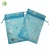 Import Promotional blue drawstring organza gift bag with butterfly logo from China