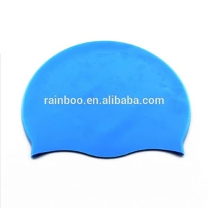 Promotional logo printed custom waterproof silicone swim cap