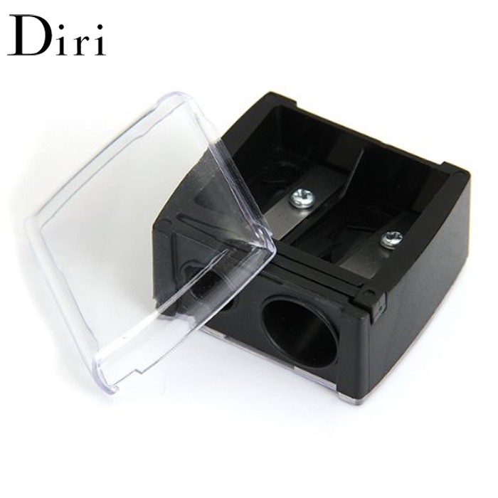 Promotional Private Label Double Holes Cosmetic Eyebrow Pencil Sharpener