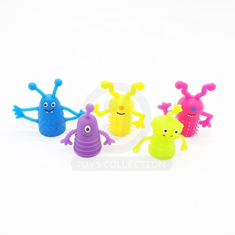 Promotional Products Girl Party Toy Story Telling Material TPR Monster Finger Puppet Toy Monster Soft Puppets Toy