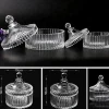 Pujiang wholesale hot sale crystal glass sugar bowl and candy jar with lid