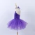 Import purple sequin ballet braces dress purple tricot skirt dance wear Neck band party stage performance dance costume from China