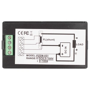 PZEM-051 With 100A Shunt Voltage Current Power Electric Energy Meter DC Digital Volt amp kwh Meter