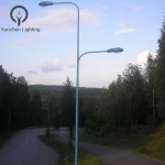Q235B Galvanized Single or double Arm Street Lamp Pole Lamp Post