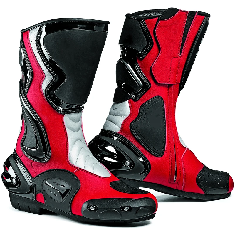 Racing Leather Shoes Boots red