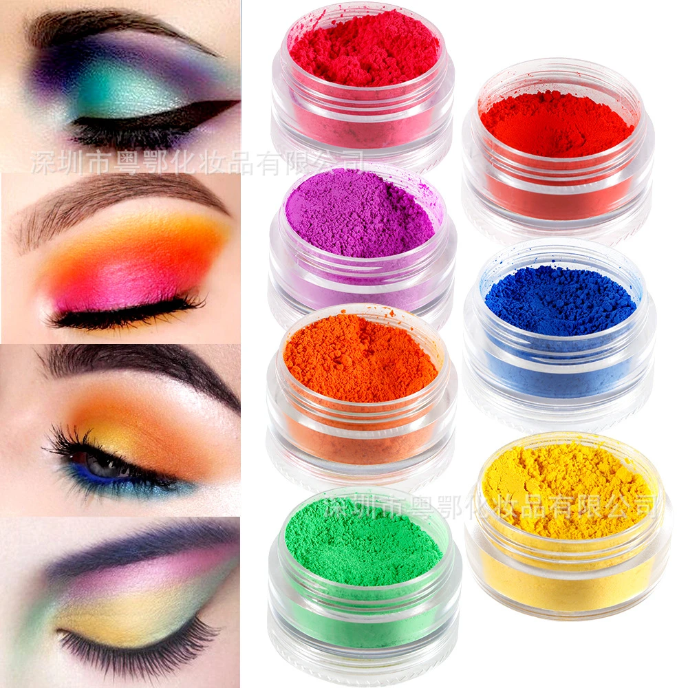 Rainbow colorful makeup custom private label loose pigment neon single eyeshadow