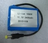 Rechargeable Li-ion battery pack 2600mAh 11.1V Lithiun ion 18650 battery pack