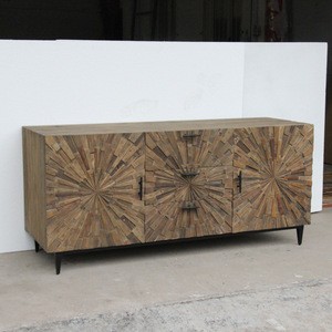 Reclaimed elm wood dining room buffet cabinet sideboard furniture