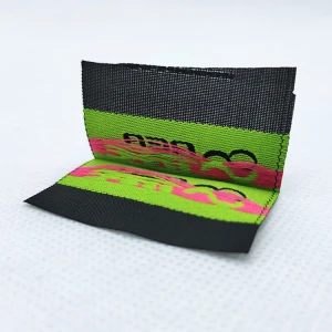 Recycled customized logo flag woven cloth tag label for T-shirt