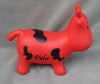 Red cute cow, Wholesale cheaper inflatable ride on animal with lovely and popular shape as kids game