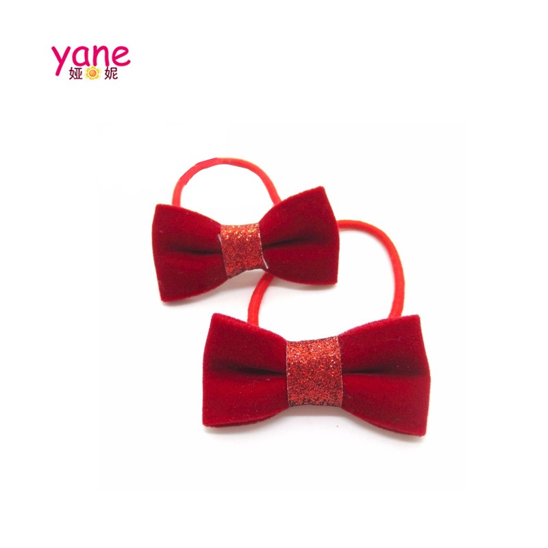 Red fashion fabric hair bows and hair accessories for baby girls