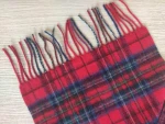 red plaids Woolen 100% wool scarf