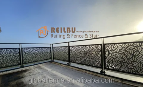 Buy Reilbu Luxury Laser Cut Aluminum Railing Balustrades & Handrails ...