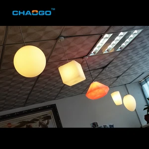 remote control rgb color changing wired led ball pendant light hotel nightclub restaurant football led night light