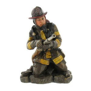 Resin Handicrafts Antique Finishing Bronze Fireman Statue