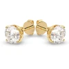 REYES New Style Fashion 14K Gold 0.81 Carat Lab Grown Diamond Stud Earrings Classical Wedding Engagement Eternity Jewelry