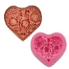 Romantic colorful silicone sugar flower molds cake