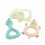 Import Safety 100% food grade custom nature rubber latex baby teether elephant animal baby squeaky teething toy  with ring handle from China