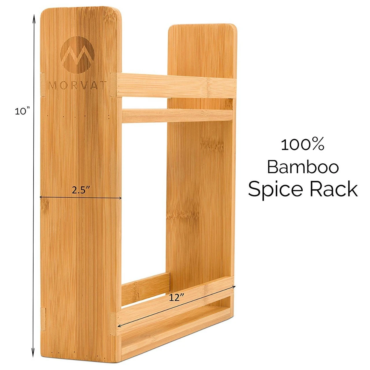 Sample Avaliable Wholesale Bamboo Spice Bottle Jars Rack Holder Spice Rack Kitchen