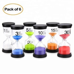 sand timer 6 colors hourglass timer sand glass timer for kids