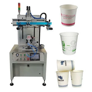 Servo System Semi-Automatic Multi-color Screen Printing Machine With Color Sensor  For Paper Cups
