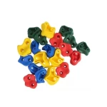 Set of 15 Resin Rock Climbing Grips for Indoor Outdoor Playground Climbing Wall Including Zink Plated Mounting Hardware Easy to