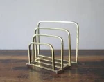 Shiny Gold Iron Wire letter Holder