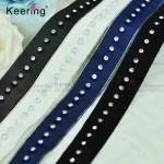 Shiny rhinestone  eyelet trim webbing sew on fashion dress WTPG-131