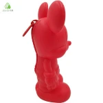 Silicone red zipper famous cartoon movie mouse pencil bag and coin bag and  silicone mickey mouse school bag