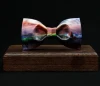 Silk adjustable printing bow tie and pocket square