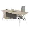 Simple design modern HDF desktop metal steel executive office desk