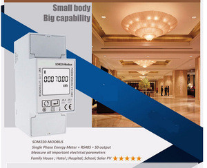 Buy Single Phase Rs485 Modbus Din Rail Digital Energy Meter Xh-sdm220 ...