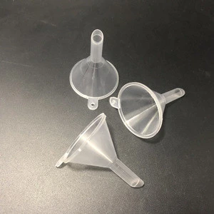 small transparent plastic funnel,disposable cosmetic tool, funnel for perfume liquid filling,laboratory